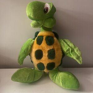 Classic Toy Co Neon Green Turtle 11" Plush Stuffed Animal Toy